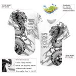 Custom Name and Number 3D Snake Baseball Jersey - Personalized White and Black Team Jersey Personalized White White-Black