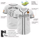 Personalized Authentic Baseball Jersey in White and Black for Men, Custom Team Style Personalized White White-Black Authentic