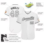 Custom Name and Number Personalized Baseball Jersey - Authentic White and Black Team Jersey Personalized White White-Black