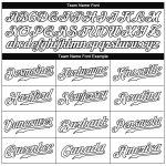 Custom Name and Number Personalized Baseball Jersey - Authentic White and Black Team Jersey Personalized White White-Black
