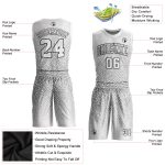 Custom Name Number Basketball Jersey Suit - Personalized Sublimation Round Neck White Black Team Personalized White White-Black