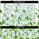 Custom St. Patricks Day Baseball Jersey - Personalized 3D White Kelly Green Design with Name & Number Personalized White