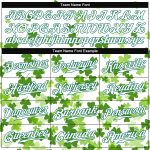Custom St. Patricks Day Baseball Jersey - Personalized 3D White Kelly Green Design with Name & Number Personalized White