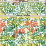 Personalized Hawaii Palm Trees Basketball Jersey with Custom Name and Number - Authentic 3D Pattern White and Kelly Green
