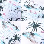 Personalized 3D Hawaii Palm Trees Baseball Jersey with Custom Name and Number - White Light Blue Design Personalized White