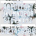 Personalized 3D Hawaii Palm Trees Baseball Jersey with Custom Name and Number - White Light Blue Design Personalized White