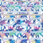 Personalized Hawaii Palm Trees 3D Pattern Basketball Jersey Custom Name & Number - White Light Blue Design Personalized White