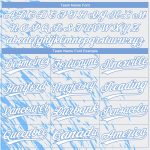Custom Softball Jersey with Personalized Name and Number, White-Light Blue 3D Pattern, Unisex, Two-Button Style Personalized