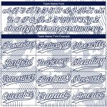 Custom Name and Number Authentic Baseball Jersey - Personalized White-Navy 3D Pattern Design Personalized White White-Navy
