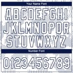 Custom Name and Number Authentic Baseball Jersey - Personalized White-Navy 3D Pattern Design Personalized White White-Navy