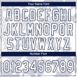 Custom Name and Number Unisex Softball Jersey - Personalized 3D Pattern White Navy Two-Button Design Personalized White White-Navy