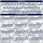 Custom Name and Number Unisex Softball Jersey - Personalized 3D Pattern White Navy Two-Button Design Personalized White White-Navy