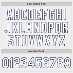 Custom Name and Number Baseball Jersey - Personalized White-Navy Authentic Fade Team Jersey Personalized White White-Navy