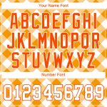 Custom Orange Plaid 3D Pattern Authentic Baseball Jersey for Team - Personalized with Name and Number Personalized White