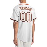 Custom Name and Number Personalized Authentic Baseball Jersey - White and Orange Team Jersey Personalized White White-Orange