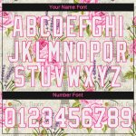 Custom Floral Eiffel Tower Baseball Jersey Personalized 3D White-Pink Design with Name and Number Personalized White White-Pink