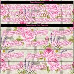 Custom Floral Eiffel Tower Baseball Jersey Personalized 3D White-Pink Design with Name and Number Personalized White White-Pink