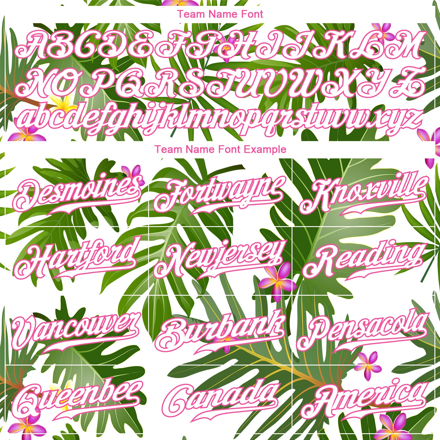 Personalized White White-Pink 3D Pattern Design Tropical Palm Leaves Authentic Baseball Jersey Team Custom Name and Number Personalized Tropical Palm Leaves 3D Pattern Baseball Jersey with Custom Name & Number - White Pink Design Personalized White - Image 4