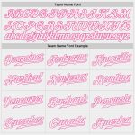 Custom Name and Number Authentic Baseball Jersey - Personalized White and Pink Team Jersey Personalized White White-Pink