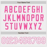 Custom Name and Number Authentic Baseball Jersey - Personalized White and Pink Team Jersey Personalized White White-Pink