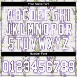 Custom Lavender 3D Pattern Baseball Jersey - Personalized White and Purple with Team Name and Number Personalized White White-Purple