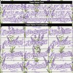 Custom Lavender 3D Pattern Baseball Jersey - Personalized White and Purple with Team Name and Number Personalized White White-Purple