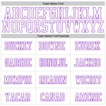Custom Personalized 3D Snake Baseball Jersey with White and Purple Design - Team Name and Number Personalized White White-Purple