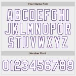 Custom Name Number Baseball Jersey - Personalized White Purple Authentic Fade Fashion Team Jersey Personalized White White-Purple
