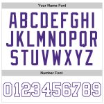 Custom Name and Number Personalized Authentic Throwback Basketball Jersey - White/Purple Team Jersey Personalized White White-Purple
