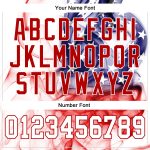 Custom Name and Number 3D American Flag Baseball Jersey - Personalized White and Red Team Apparel Personalized White White-Red