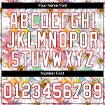Customizable 3D Pattern Daisy Baseball Jersey with Name & Number - White Red Team Design Personalized White White-Red 3D