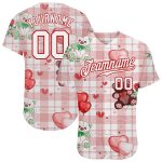 Custom Name and Number Teddy Bears Baseball Jersey with 3D White-Red Pattern Design - Personalized Team Apparel Personalized