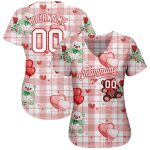 Custom Name and Number Teddy Bears Baseball Jersey with 3D White-Red Pattern Design - Personalized Team Apparel Personalized