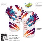 Custom Name and Number Personalized 3D Wolf Baseball Jersey in White and Red - Authentic Team Apparel Personalized White