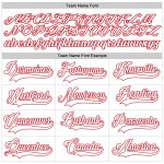 Personalized Custom Name Number Baseball Jersey Red White Authentic Team Apparel Personalized White White-Red Authentic Baseball