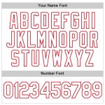 Personalized Custom Name Number Baseball Jersey Red White Authentic Team Apparel Personalized White White-Red Authentic Baseball