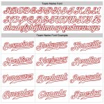 Personalized Authentic Baseball Jersey with Custom Name and Number, White-Red Sleeveless Design Personalized White White-Red