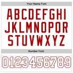 Personalized Authentic Baseball Jersey with Custom Name and Number, White-Red Sleeveless Design Personalized White White-Red
