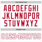 Custom Name and Number Personalized Authentic Throwback Basketball Jersey - White Red Design Personalized White White-Red