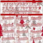Custom Name Number Christmas 3D Bomber Varsity Letterman Jacket - Personalized Red Gray White Full-Snap Team Jacket Personalized