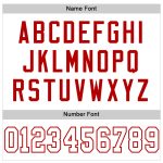 Personalized Custom Football Jersey with Team Name & Number - White Red Mesh Authentic Personalized White White-Red Mesh