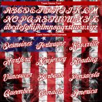 Custom Team Name and Number 3D Long Sleeve Performance T-Shirt, Red-Royal American Flag Design, Personalized White T-Shirt