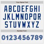 Custom Name and Number Personalized White-Royal Bomber Varsity Letterman Jacket Personalized White White-Royal Bomber Full-Snap