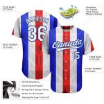 Custom Name and Number Baseball Jersey - Personalized Royal-Red 3D Pattern Authentic White Jersey Personalized White White