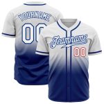 Personalized Authentic Fade Fashion Baseball Jersey with Custom Name and Number in Royal Red and White - Team Apparel Personalized