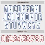Personalized Authentic Fade Fashion Baseball Jersey with Custom Name and Number in Royal Red and White - Team Apparel Personalized