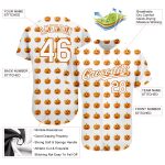 Custom Name Number Personalized White Texas Orange Halloween Pumpkins 3D Pattern Funny Faces Authentic Baseball Jersey Personalized