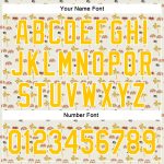Custom Name and Number Baseball Jersey - Personalized 3D Dog and Hawaii Palm Trees Design - White Yellow Team Apparel Personalized