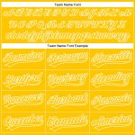 Custom Name Number Champion Baseball Jersey 3D Pattern Design Personalized White Yellow Team Personalized White Yellow 3D