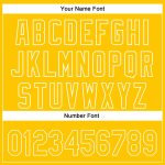 Custom Name Number Champion Baseball Jersey 3D Pattern Design Personalized White Yellow Team Personalized White Yellow 3D